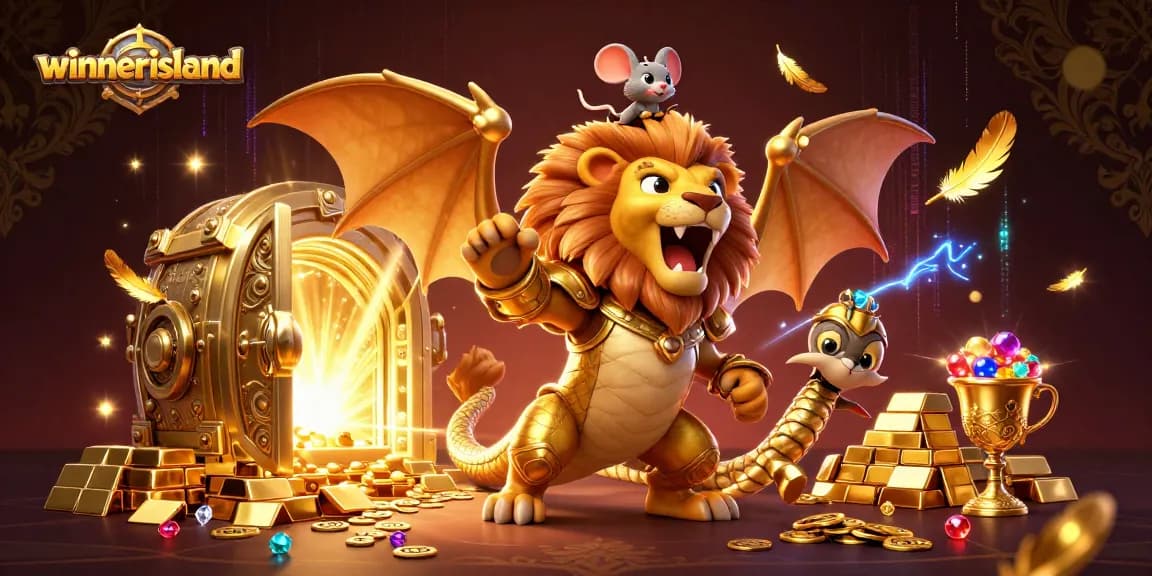 Experience winning adventures at Winnerisland Casino with vibrant gaming treasures and characters.
