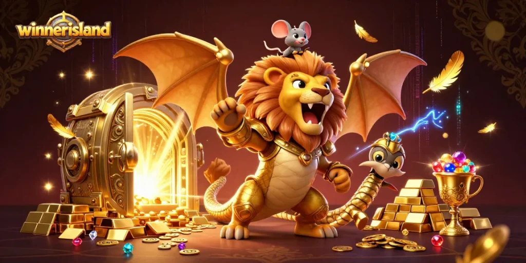 Experience winning adventures at Winnerisland Casino with vibrant gaming treasures and characters.